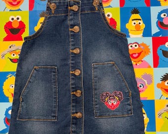 Abby Cadabby Jean Button Overall Dress With Pockets, Sesame Street, Toddler Girl, Sizes 2T-4T