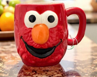 Elmo Face Mug, Sesame Street Character Coffee Cup