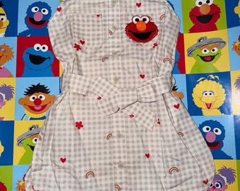 Elmo button down tie dress