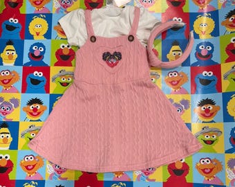 Abby Cadabby Pink light Sweater Dress with Matching headband