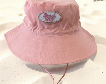 Girls Beach Babe Bucket Hat, Adjustable Sun Protection (0-5 Years)