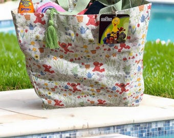 Elmo Spring and Summer Themed Sturdy Canvas  Tote Bag