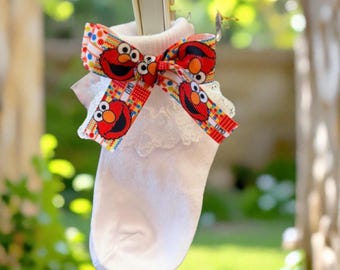 Elmo Bow Lace Ruffle Socks for toddler Girls