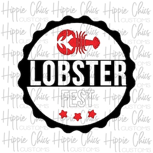 Lobster Fest PNG File, Digital Design, Sublimation Design, Digital Download, Instant Download