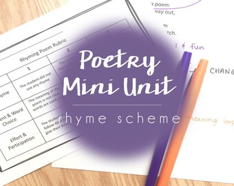 Poetry Mini Unit - Rhyme Scheme