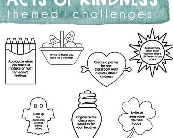 Acts of Kindness Challenge for kids - Full Year Bundle