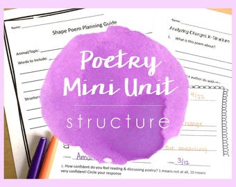 Poetry Mini Unit - Structure
