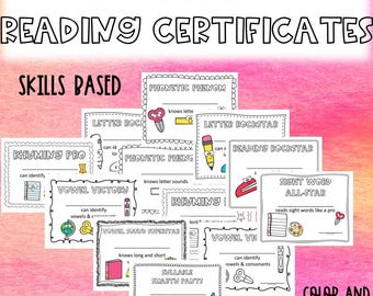 Kindergarten Reading Certificates