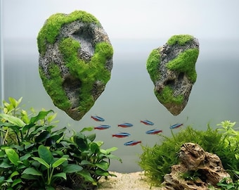 Decoración acuática con rocas suspendidas, piedras artificiales grises flotantes, montañas voladoras de Avatar, decoración para acuarios.