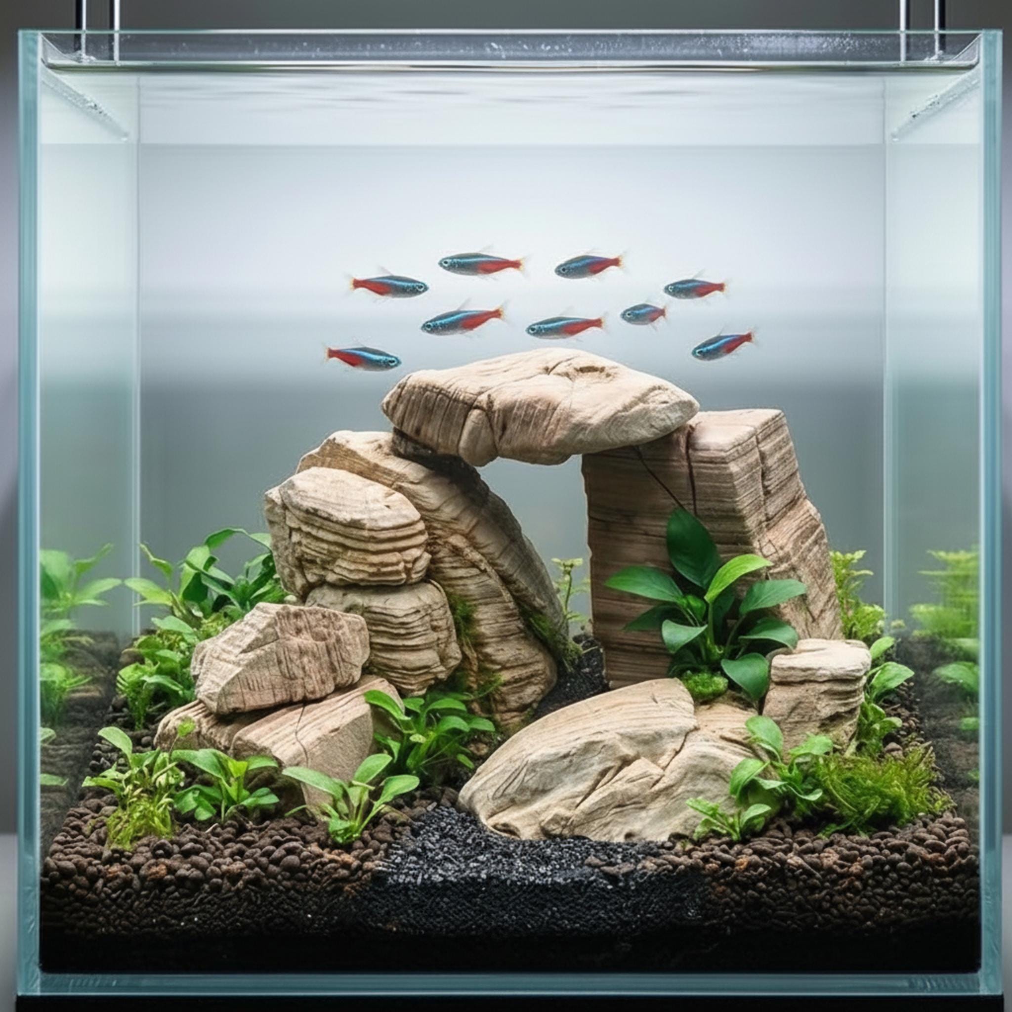 Natural Microporous Fish Tank Stones, Hardscape Aquarium Landscaping