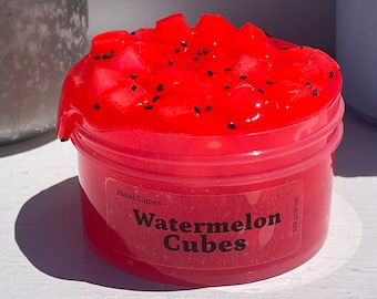 Watermeloen Jelly Cube Slime 170 gram transparante slijm