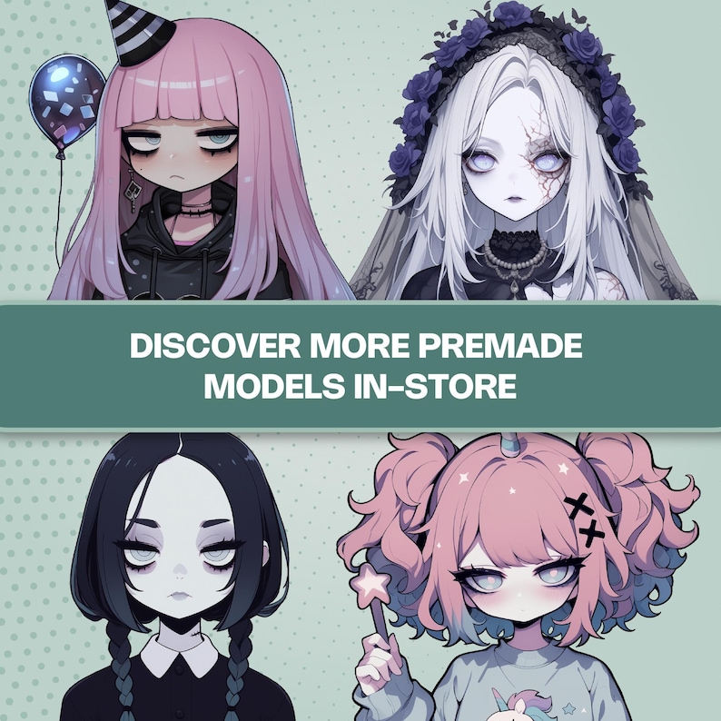 Commission PNGTuber personnalisée, conception d'avatar anime personnalisé pour Twitch et YouTube, mini modèle Veadotube, art du personnage Streamer unique image 5
