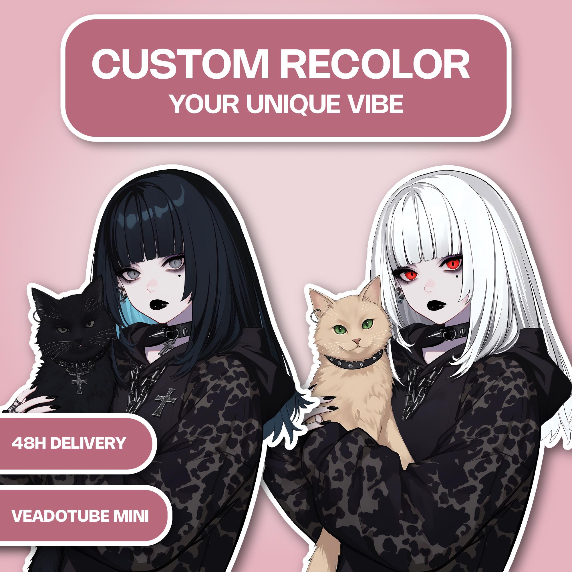 Custom Color Change Pngtuber, Personalized Anime Avatar, Vtuber ...