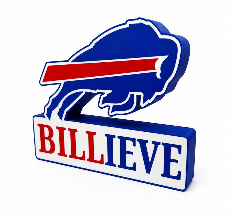 Bills Custom LED Lightbox | 3D Printed Fanatic Light | Sign | Man Cave ...