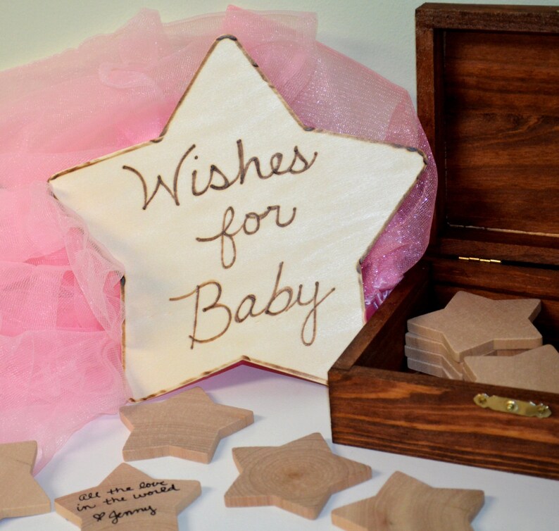 Wishing Stars Baby Shower Keepsake Baby Shower Guest Book | Etsy