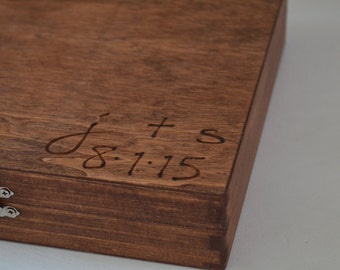 Cigar Box/Letter Box/Keepsake Box with Initials and Date