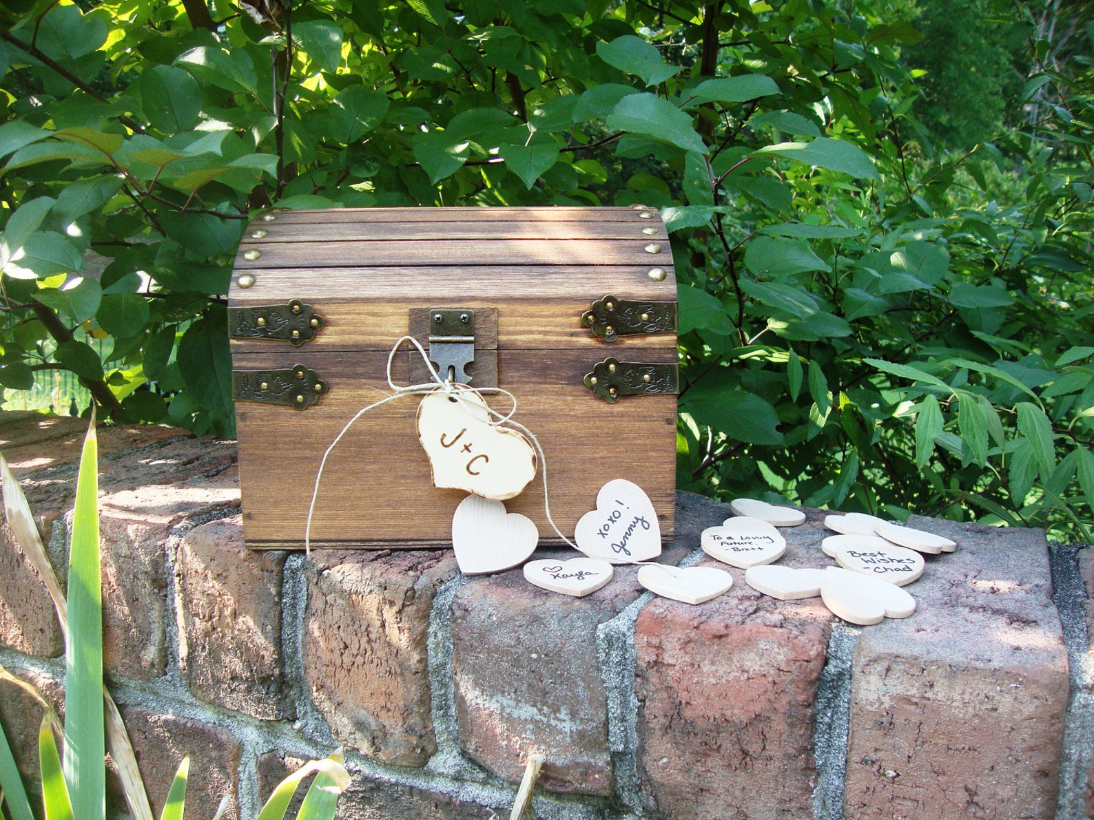 Wedding Guest Book Keepsake Box With Hearts Etsy