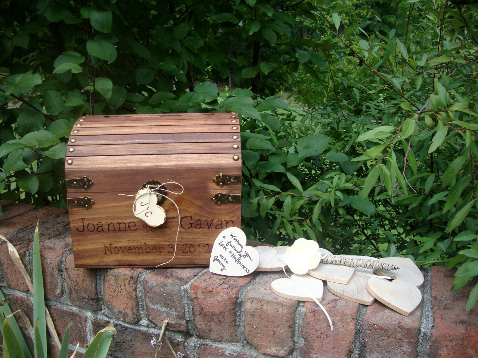 LARGE Wedding Guest Book Keepsake Box With 200 Hearts Etsy