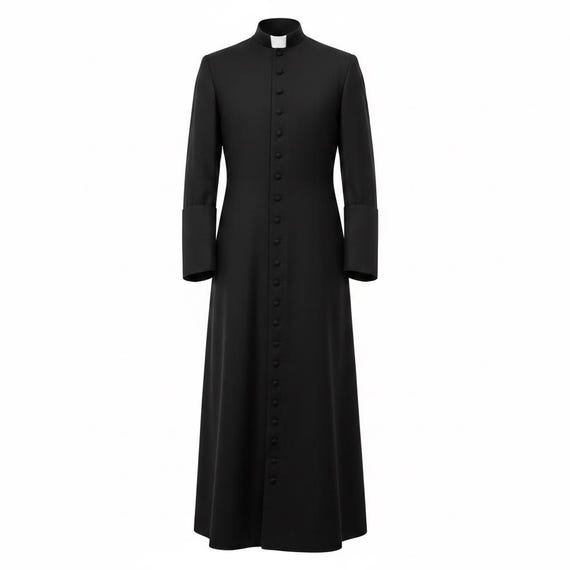 black priest dress Men's Cassock Robe creating a refined and