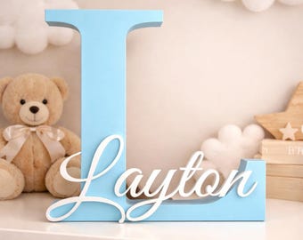 Personalized 3D Printed Name Sign | Baby Boy Nursery Decor