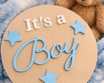 Disco de revelación de género impreso en 3D, accesorio para anunciar la llegada de un niño