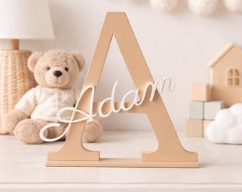Letrero personalizado con el nombre del bebé, decoración personalizada para la habitación del bebé, regalo para baby shower