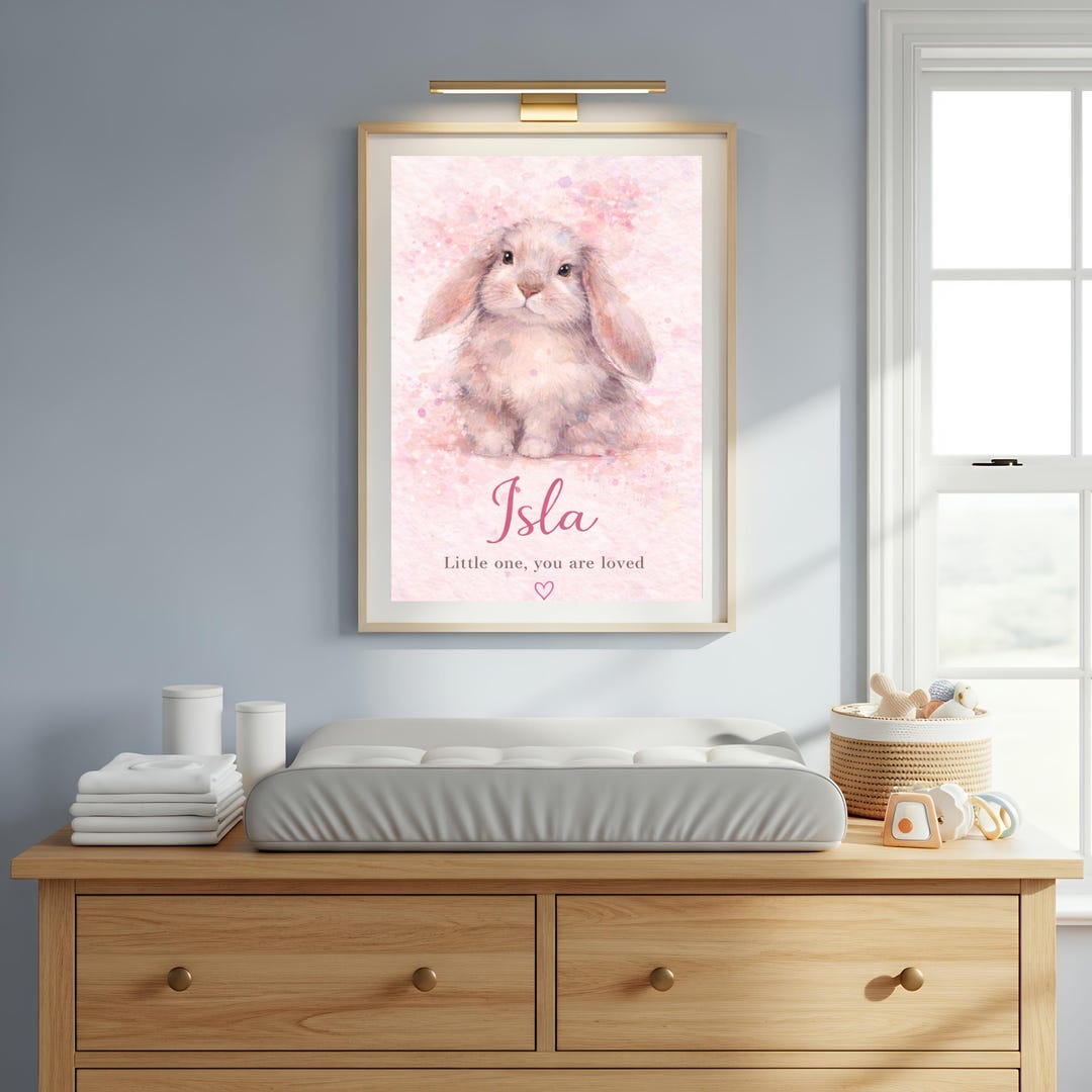 Personalised Name Print | Custom Watercolour Kids Nursery Keepsake ...