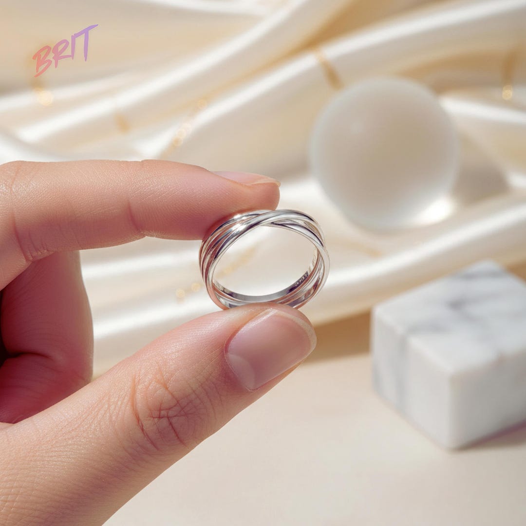 925 Sterling Silver Triple Rolling Ring: Handmade Statement Jewelry ...