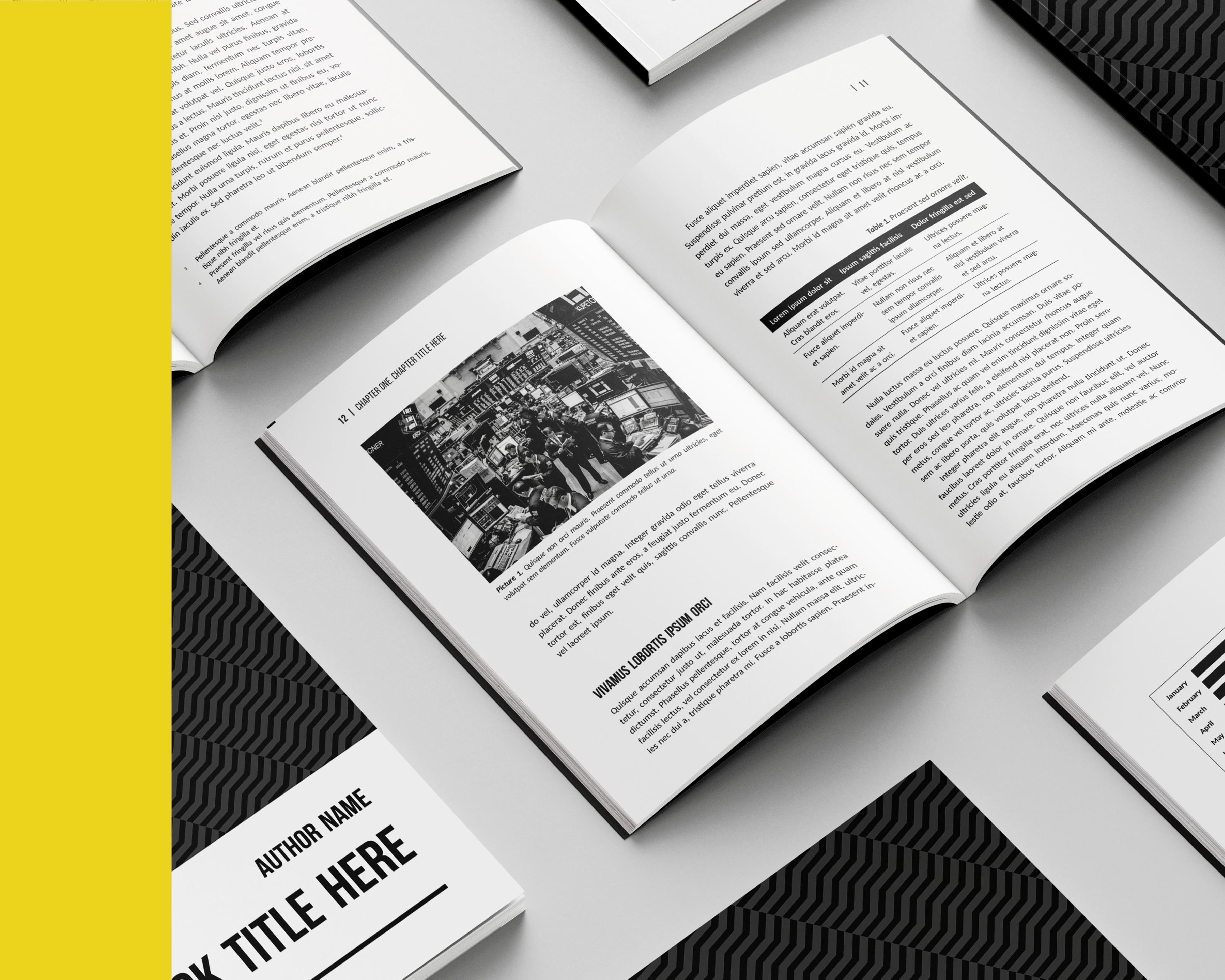 Book Design Template for Indesign | Minimal Book Layout | Editable ...