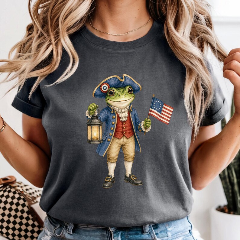 Frog Clipart Bundle Patriotic Colonial Frogs 18 PNG Transparent 4th of ...