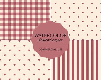 Pacchetto di carte rosa malva, carte digitali autunnali, carte per junk journal e scrapbooking