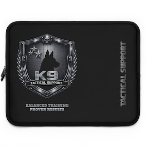 K9 Tactical Support Shield Laptopfodral | Polis K9-märke, Balanserad Träning