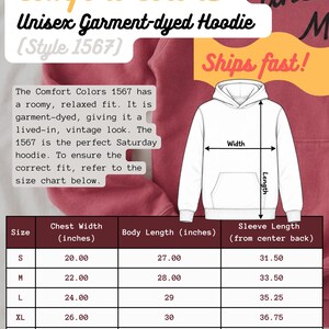 Comfort Colors Kansas City Mo. Skate Script Printed Hoodie | Est. 1850, City Pride Sweatshirt image 4