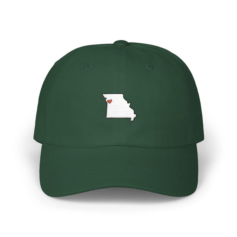 Embroidered Kansas City Love dad cap | Missouri State Outline with KC Heart hat image 9