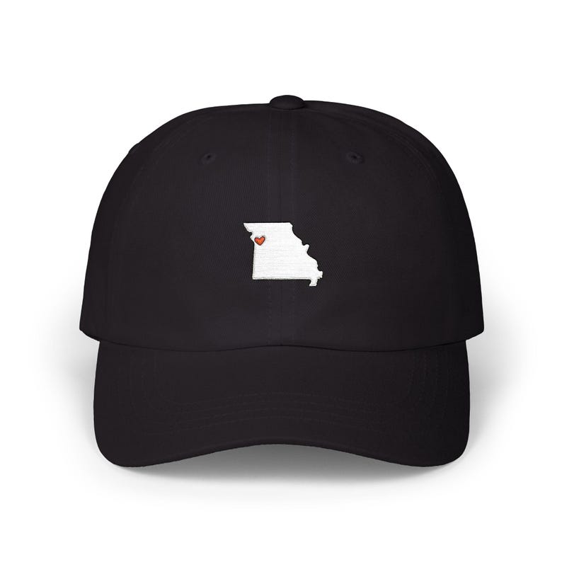 Embroidered Kansas City Love dad cap | Missouri State Outline with KC Heart hat image 12