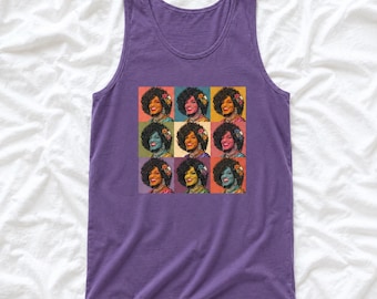 Marsha P. Johnson Pop Art Pride Tank Top | Comfort Colors 2026 Trans Activist Portrait Tee