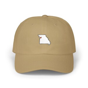 Embroidered Kansas City Love dad cap | Missouri State Outline with KC Heart hat image 7