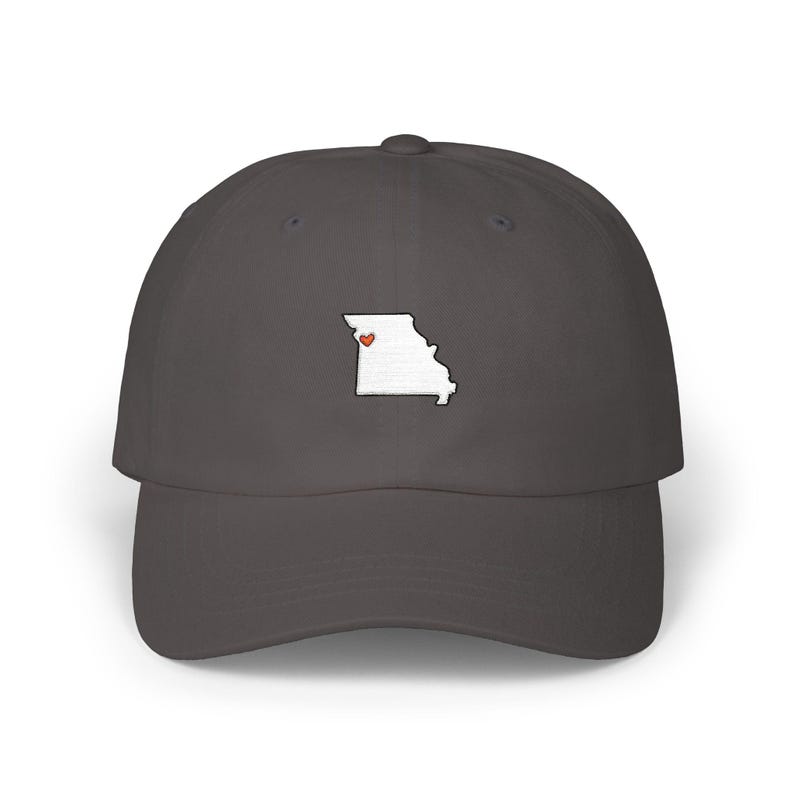 Embroidered Kansas City Love dad cap | Missouri State Outline with KC Heart hat image 13