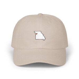 Embroidered Kansas City Love dad cap | Missouri State Outline with KC Heart hat image 6