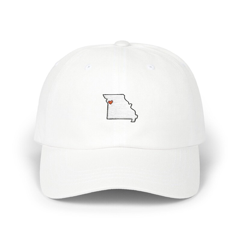Embroidered Kansas City Love dad cap | Missouri State Outline with KC Heart hat image 5