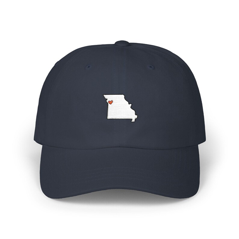 Embroidered Kansas City Love dad cap | Missouri State Outline with KC Heart hat image 11