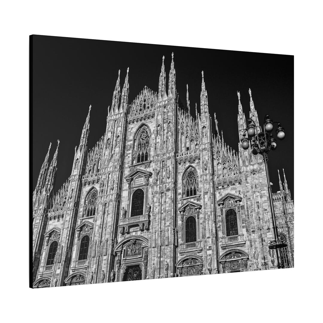 Milan Cathedral Wall Art, Duomo Di Milano Black and White Print, Gothic ...
