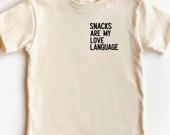Toddler Shirt, Pocket Snacks Are My Love Language Shirt, Minimalist Valentine Boy Shirt, Funny Baby Natural Bodysuit, Cute New Baby Onesie®