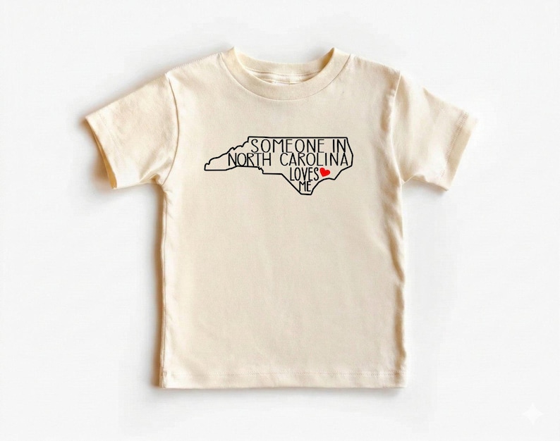 Baby Shower Gifts, Someone In North Carolina Loves Me Onesie®, Cute Baby Shirt, Loved Baby T-shirt, State Baby Bodysuit, Baby Natural Tee image 1