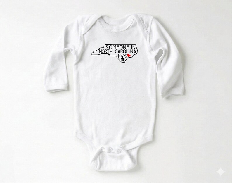 Baby Shower Gifts, Someone In North Carolina Loves Me Onesie®, Cute Baby Shirt, Loved Baby T-shirt, State Baby Bodysuit, Baby Natural Tee image 4