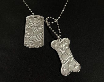 Nana Anime Dogtag Necklace Set: Y2K Punk Goth Ai Yazawa Style Jewelry