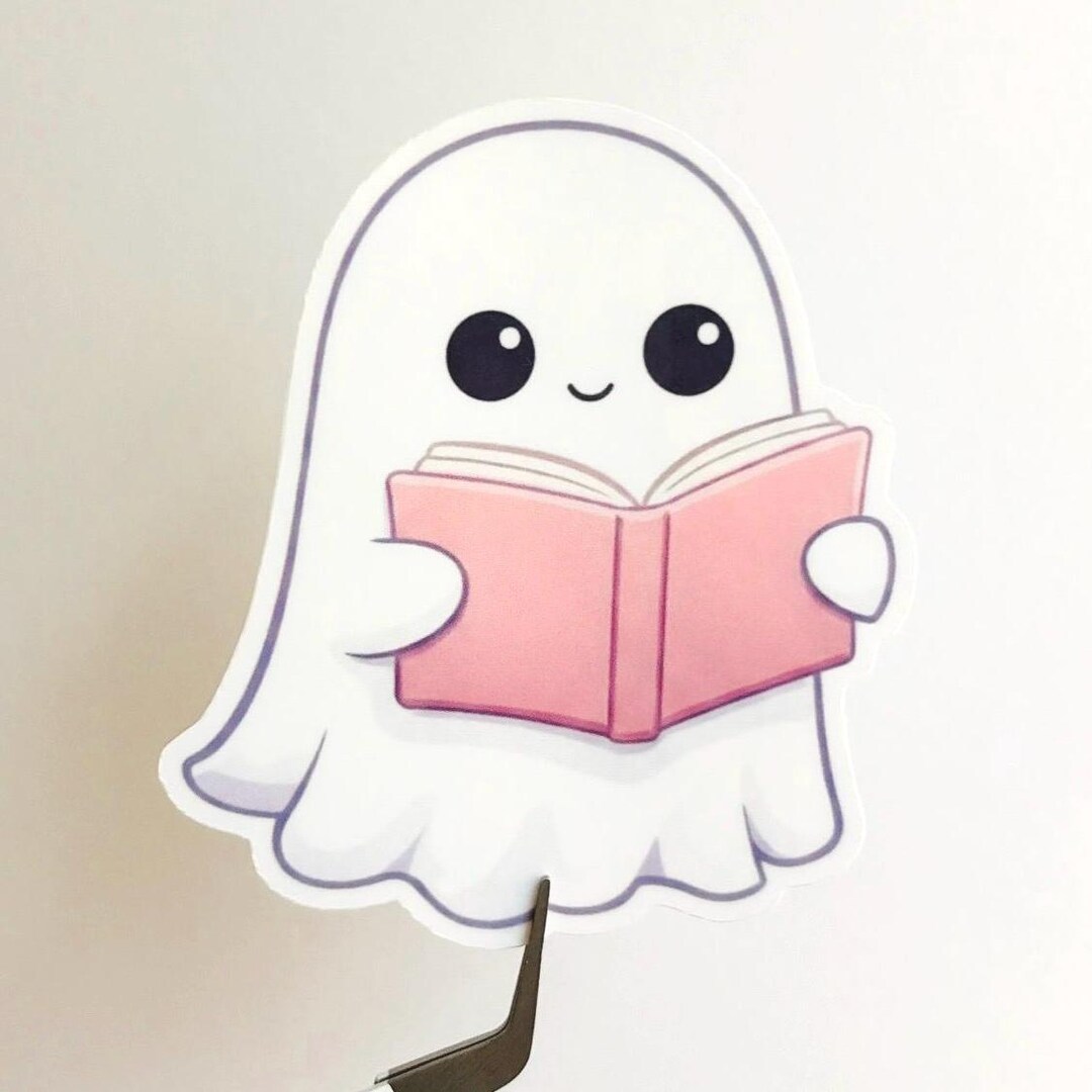 Ghost Reading Sticker | for Book Lovers and Readers | Spooky Bookish ...