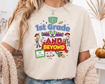 Personalized Toy Story Back To School Shirt, Kindergarten First Second Third Grade Tee, Student and Teacher T-Shirt, Toy Story Teacher Gift