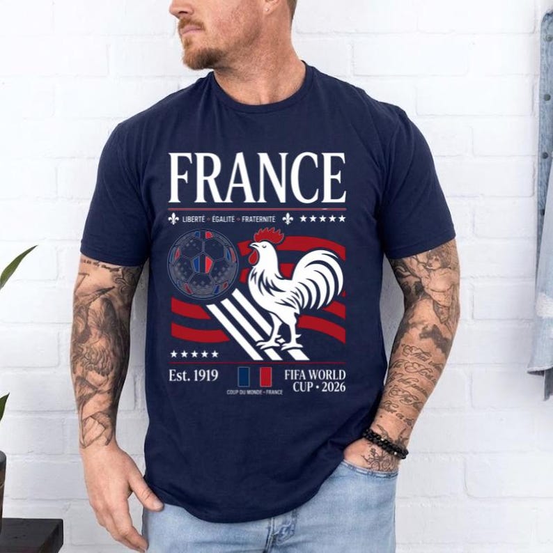 Comfort Colors France Soccer Tee, France Match Day Outfit, French Football Fan Shirt, World Game 2026 France Graphic Tee, France T-Shirt image 6