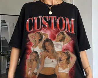 Personalized Vintage Photo Shirt, Custom Picture Comfort Colors Tee, Retro 90s Graphic T-Shirt, Y2K Photo Gift, Custom Memory Unisex Shirt
